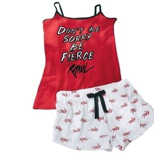 Rupaul Pajamas Sleep Set Loungewear Shorts Tank Be Fierce Graphic Playsuit